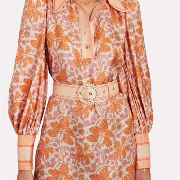 Zimmermann Kaleidoscope Belted Floral Mini Dress US size 2-4 - Picture 3 of 7